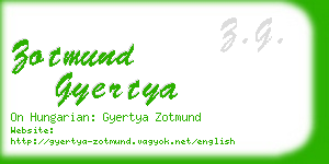 zotmund gyertya business card